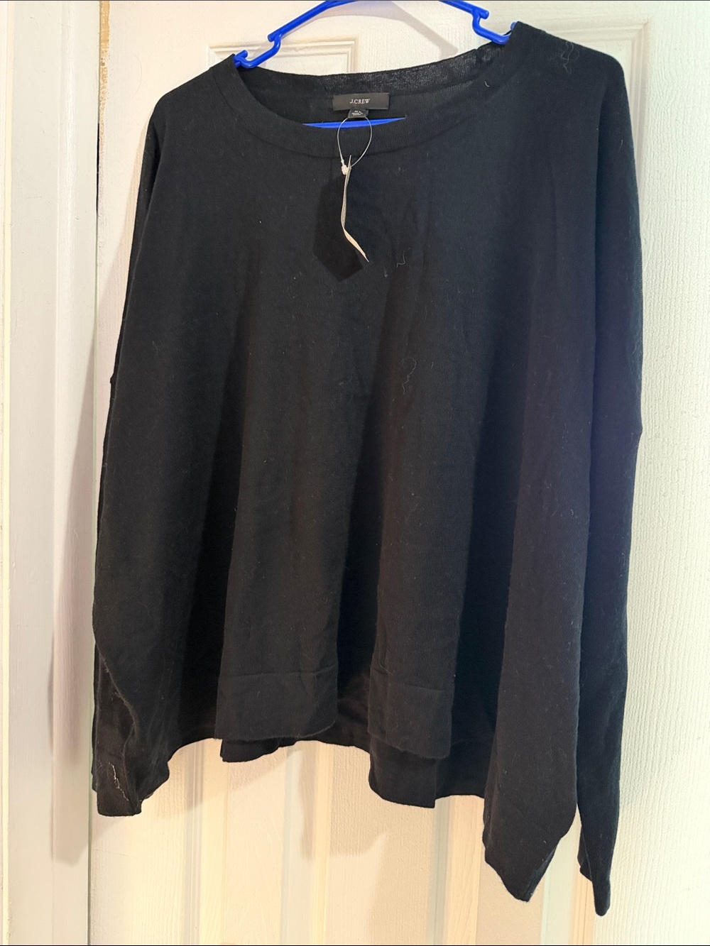 Cropped batwing sweater